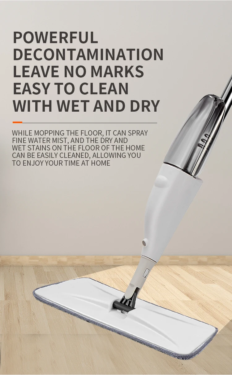 High Efficiency Super Microfiber Detachable Intelligent Water Clean Spray Mop