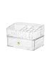 Transparent storage box with drawer