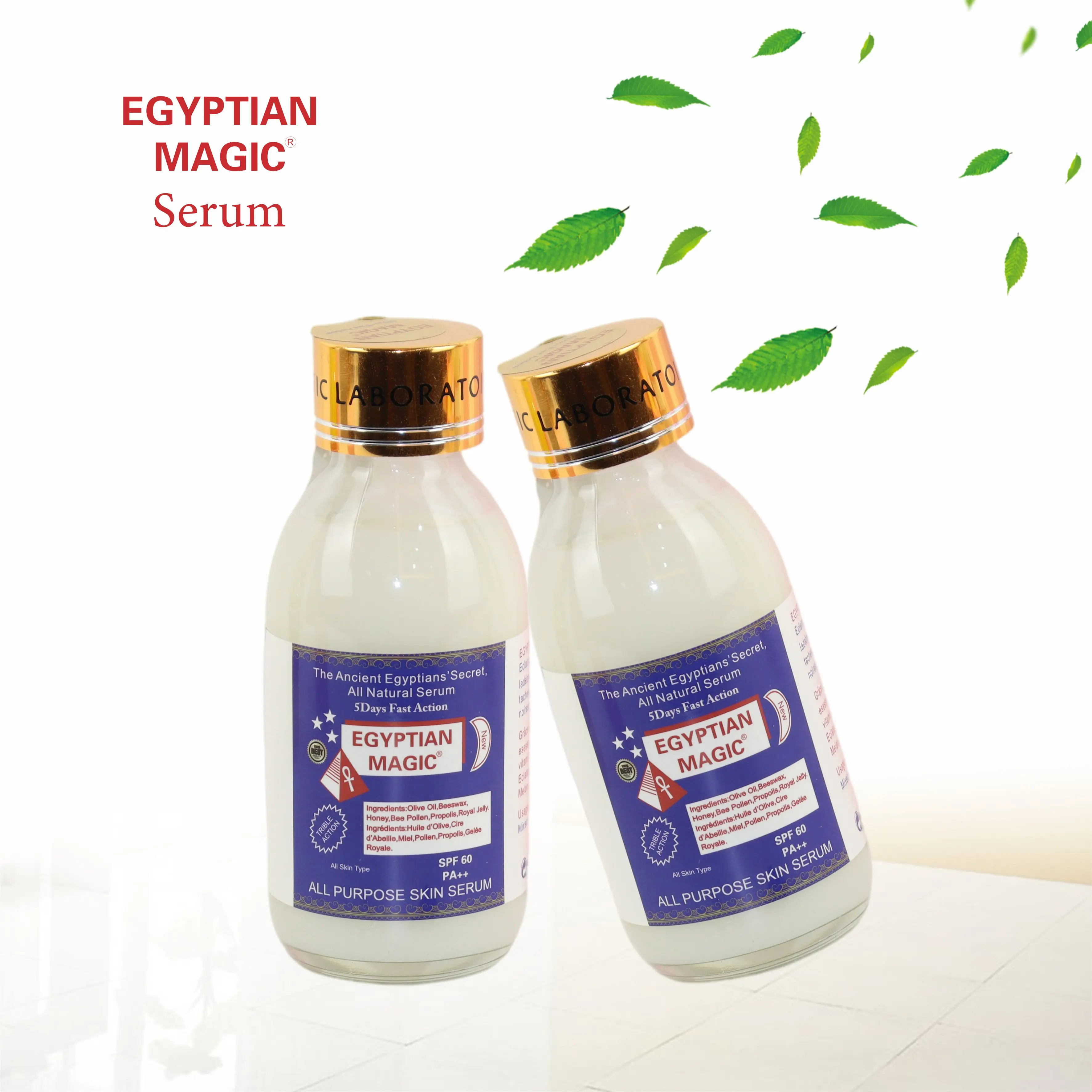 The Ancient Magic Secret All Purpose Skin Serum 5 Day Fast Action Whitening Organic Olive Oil Serum for Black Spots Skin
