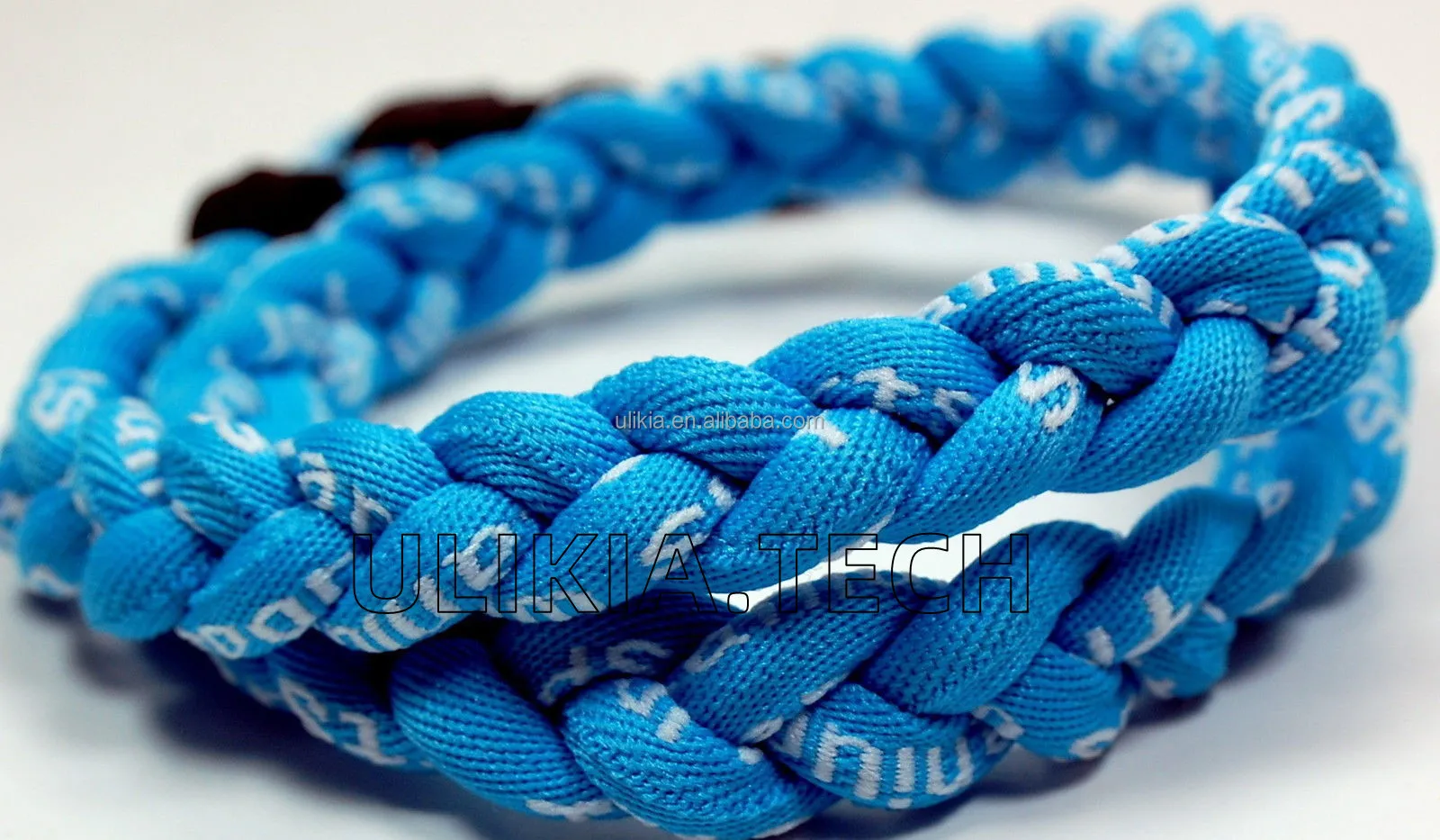 Collier Baseball Cebuy Torsade 3 Brins Titane Noir/blanc/bleu - Taille Unique