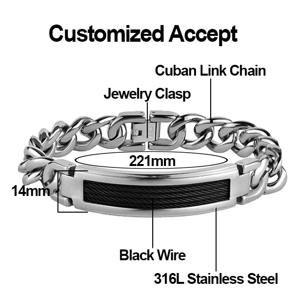 Men's Stainless Steel Bracelet Cuban 