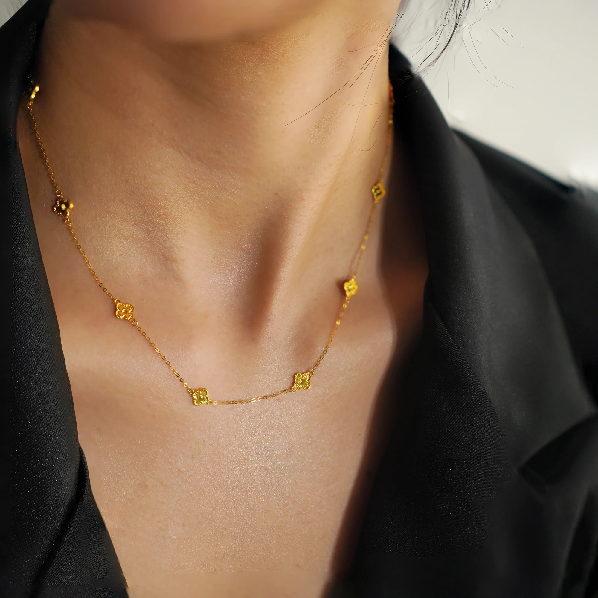 PCX Jewelry 18K Solid Gold Necklace Wholesale Non Tarnish Brands