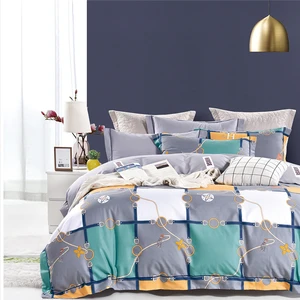 KOSMOS  Bedsheet Set Modern Luxury Printed Bedsheets With 1 Flat 1 Fitted Sheet With 4 Pillow case king Size Sheet Set
