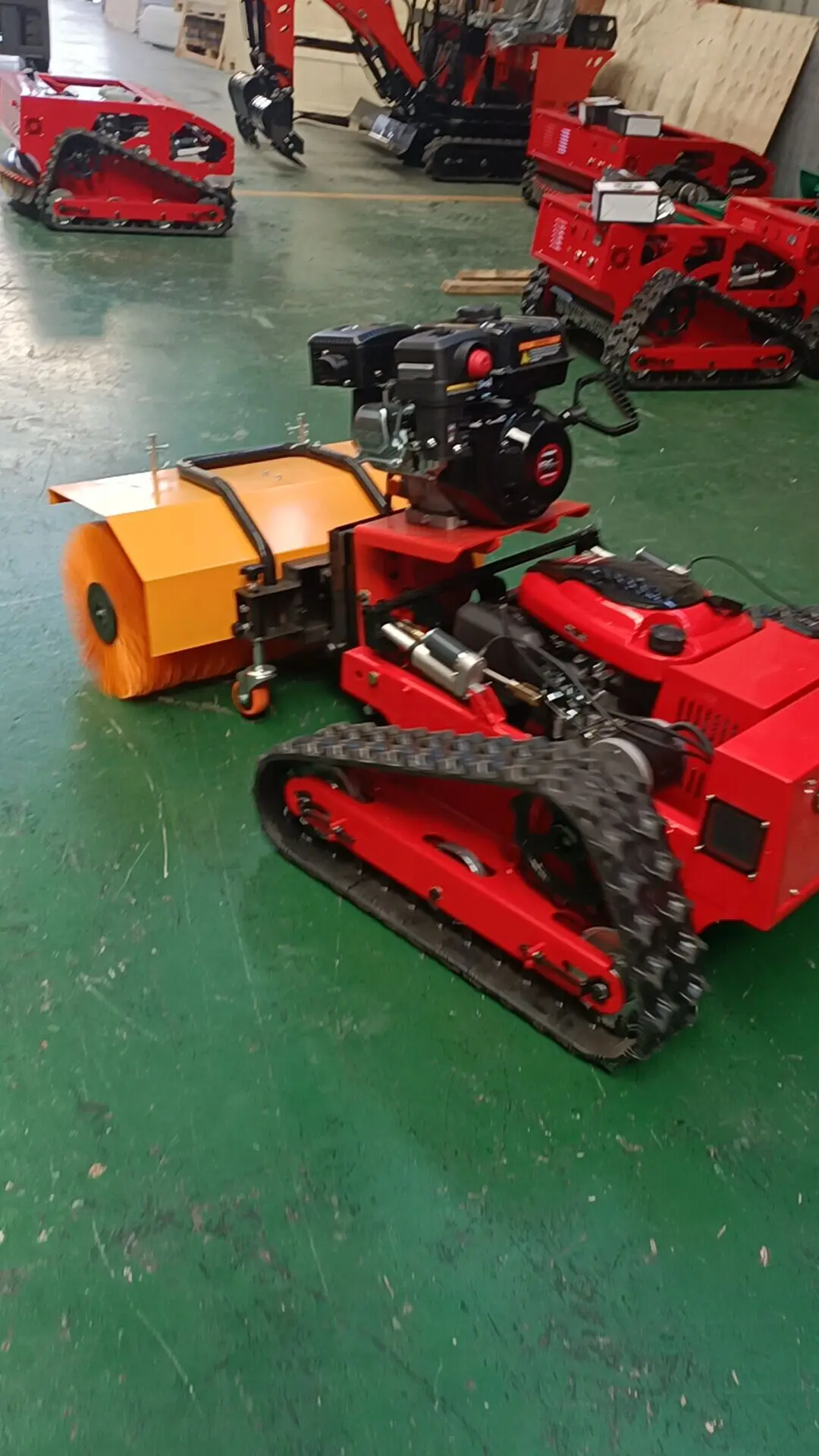 Garden Electric Remote Control Robot Lawn Mower With Snow Blower