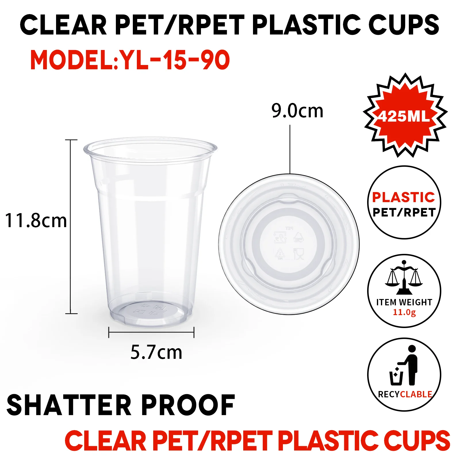 Clear Disposable Plastic Cups 15oz For Beverage Buy Plastic Beverage
