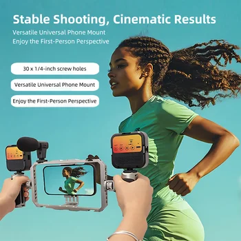 Universal Smartphone Phone Cage Stabilizer Wide Angle Aluminum Alloy for Video Recording Vlogging for 17 16 15 for Pixel detail image
