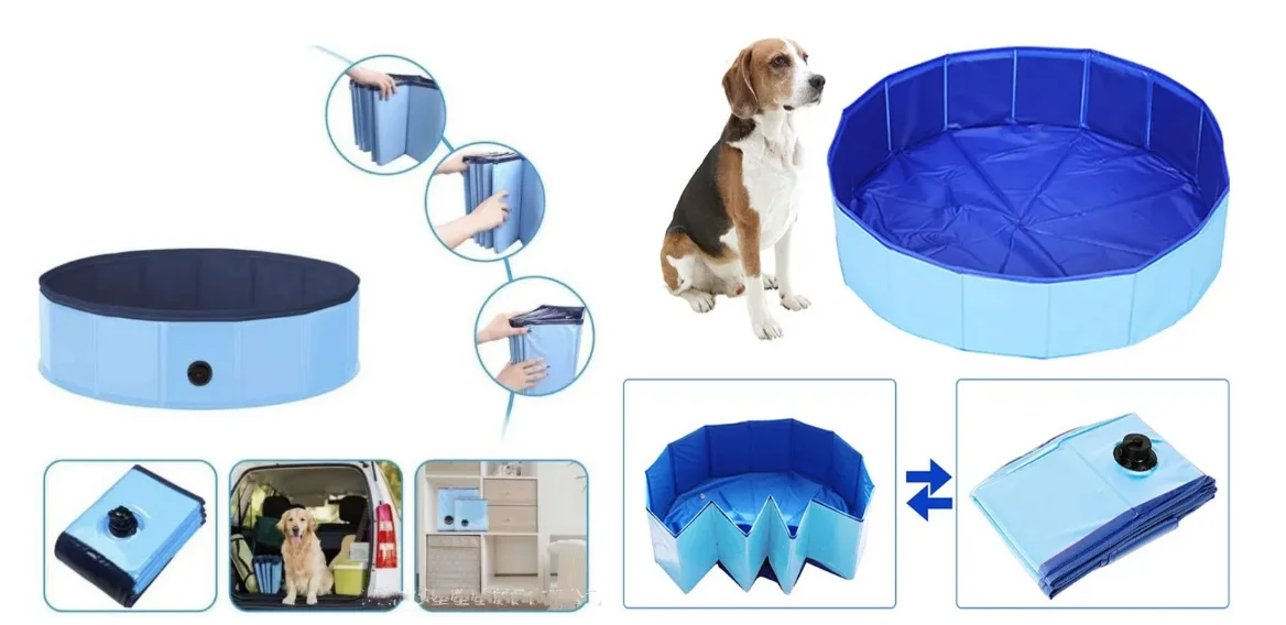 100% Polyester Floating Bed for Pet Dog Foldable Pool with Woven Pattern PVC Coating Waterproof Anti-Static for Outdoor Use