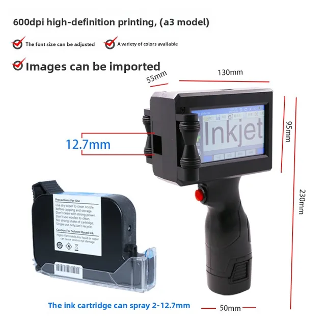 Ink Cartridge Coding Machine for Food Textiles Packaging Bags; Prints Production Dates and QR Codes; China Origin 3
