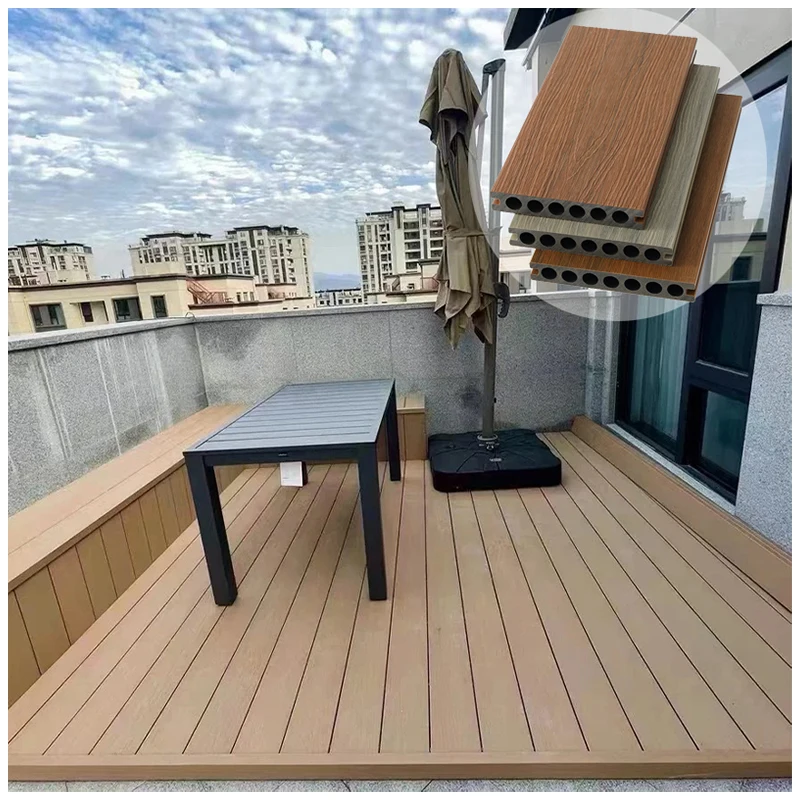 New Technology Wpc 3D Embossed Composite Decking Domi Outdoor WPC Decking WPC Hollow Decking