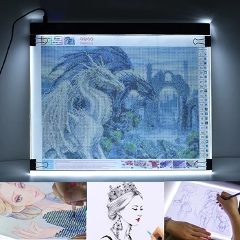 Mlife A2 LED Light Pad for Diamond Painting Kits, Diamond Painting Light  Board, USB Powered Tracing Light Board Diamond Art Accessories for Drawing