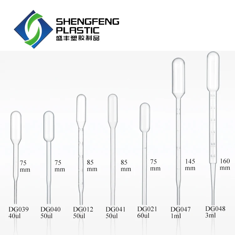 1ml 3ml 10ul 20ul 30ul 40ul 50ul Pasture Multi Plastic Disposable Mini Pipette Plastic Dropper Bottle