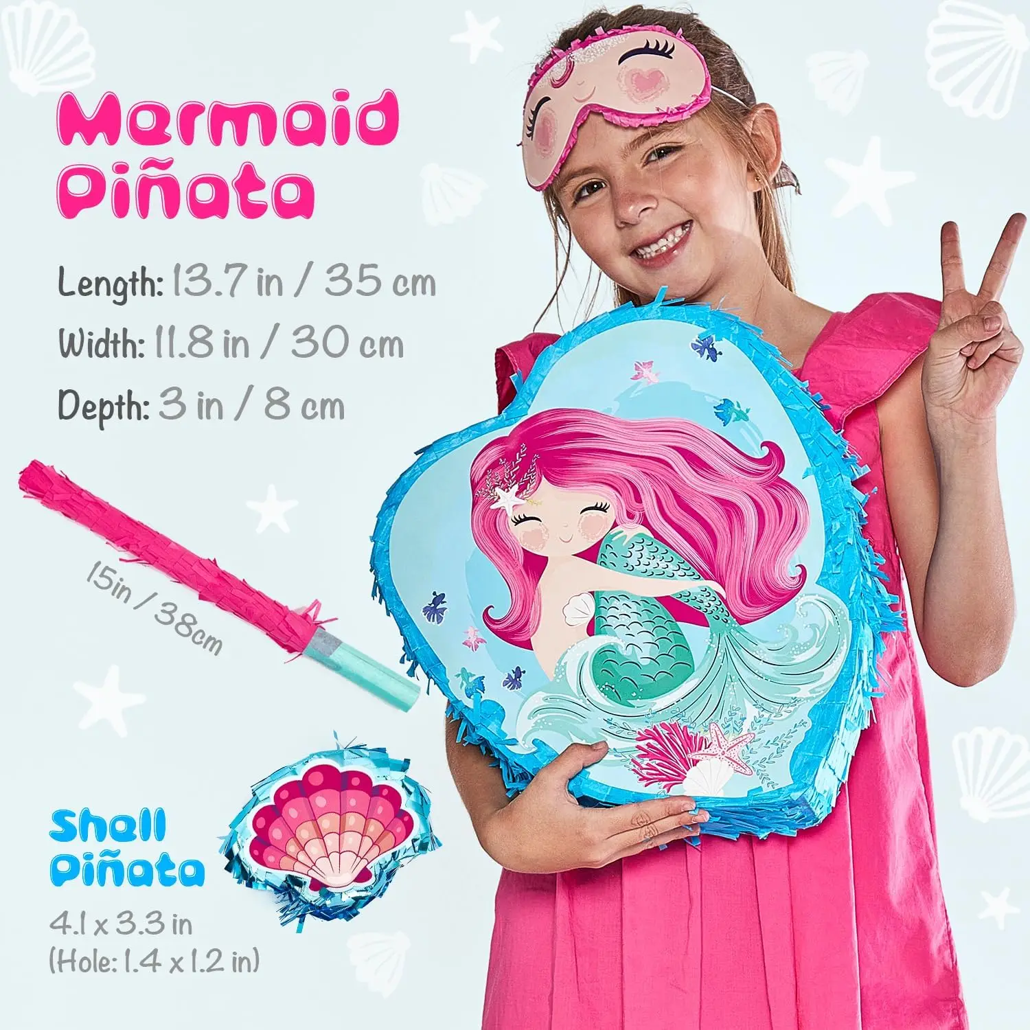 Kit Anniversaire Sirène 102 Pièces – Autocollants, Bracelets Claques, Porte-clés, Tatouages, Stylos, Carnets, Tampons, Pour Fille