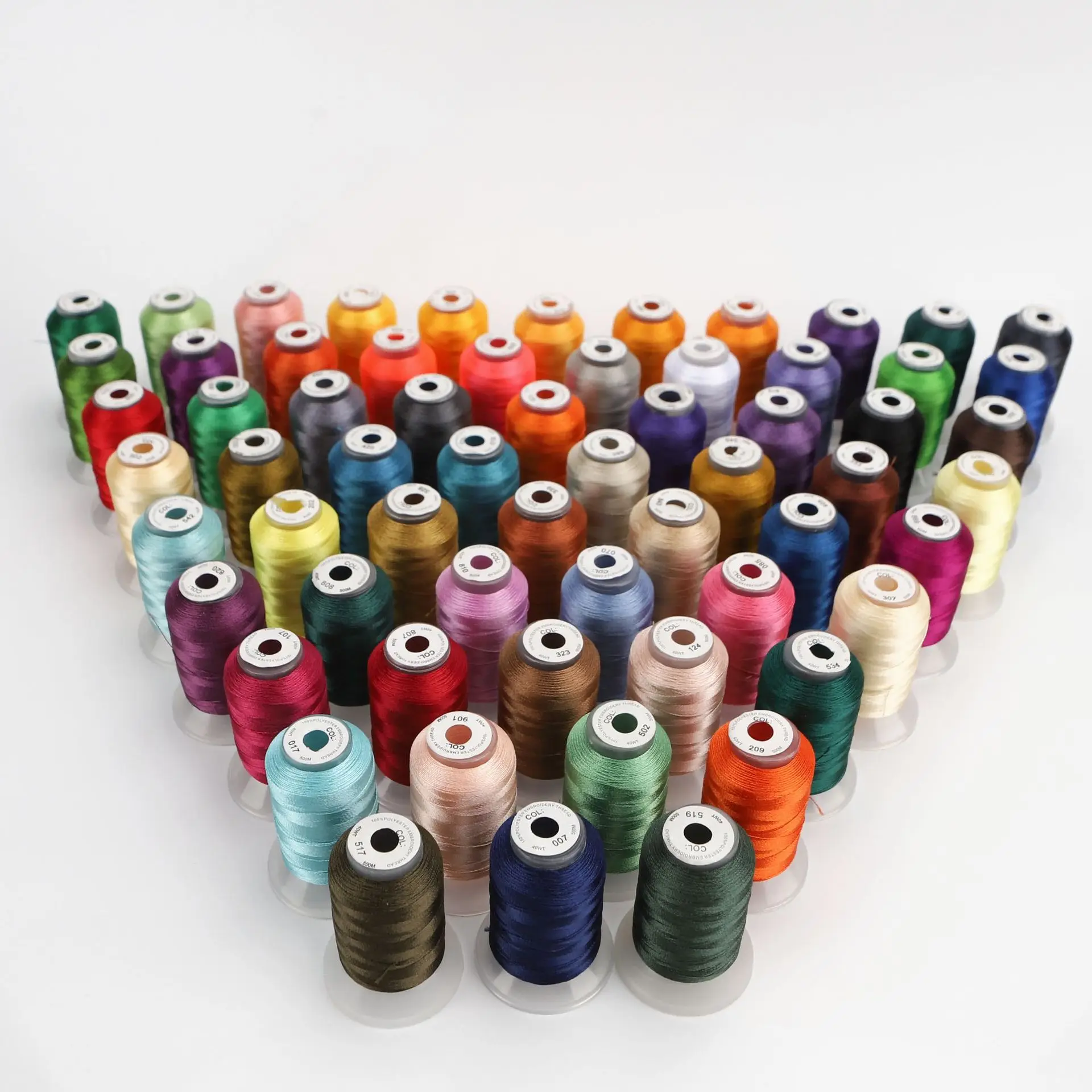 Hot selling 63 color set 120D high strength polyester embroidery thread ...
