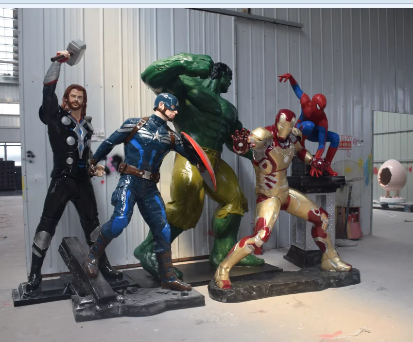 Реалистичная фигурка персонажа кино ручной работы в натуральную величину, статуя для украшения кинотеатра