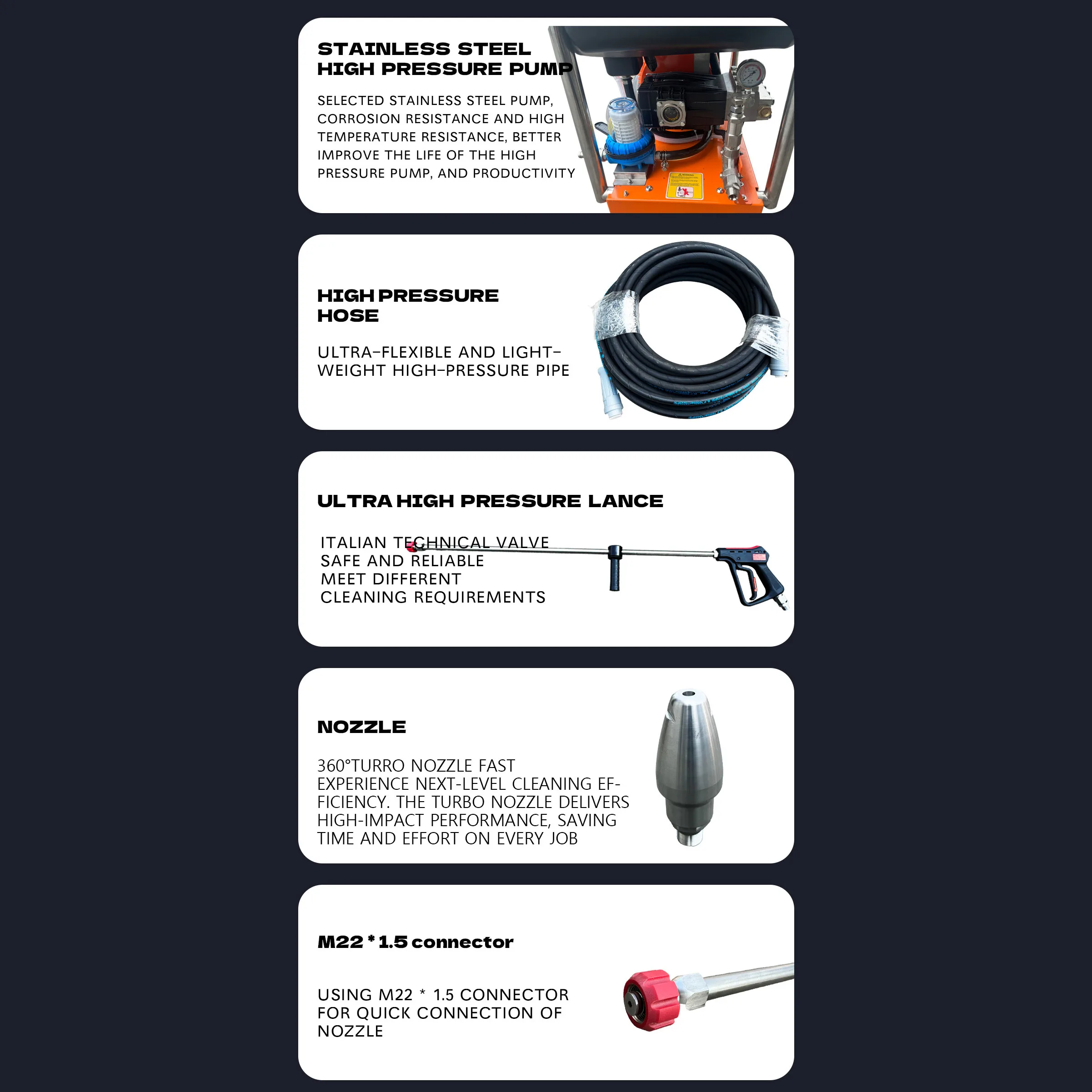 440V/60Hz 18kW 500bar 7250psi 18L/min Ship Deck Cleaning, Building Cleaning High-pressure Washer for rust Removal and Deburring