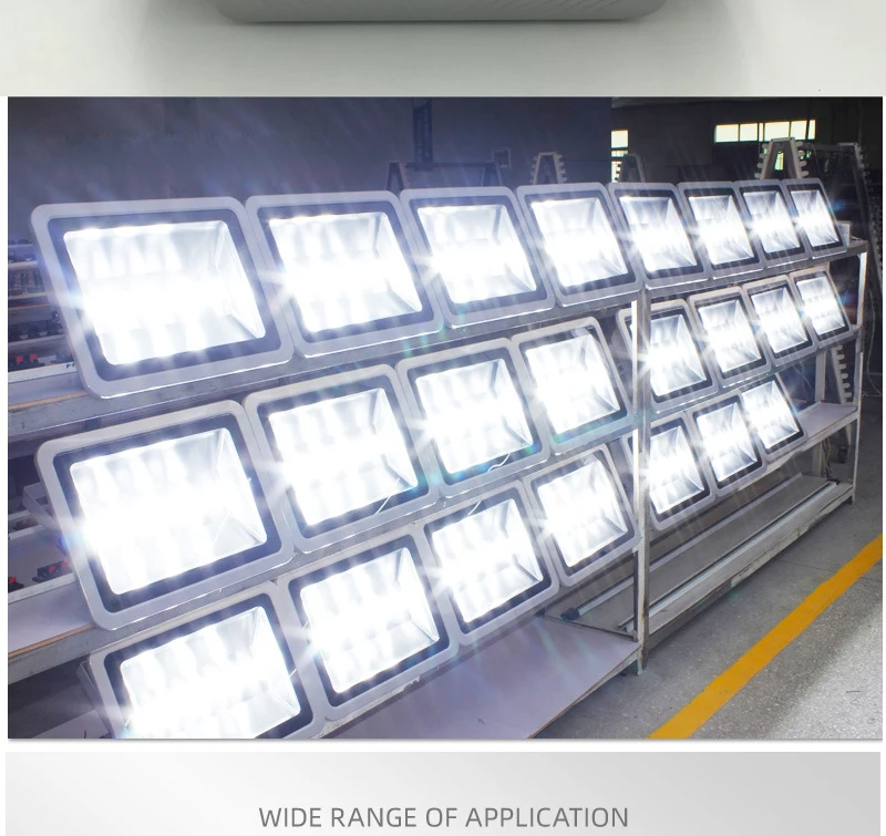 ไฟฟลัดไลท์ LED 30W 150W สีขาวหรี่แสงได้กันน้ำอลูมิเนียมกันระเบิดสำหรับไฟแนวนอน