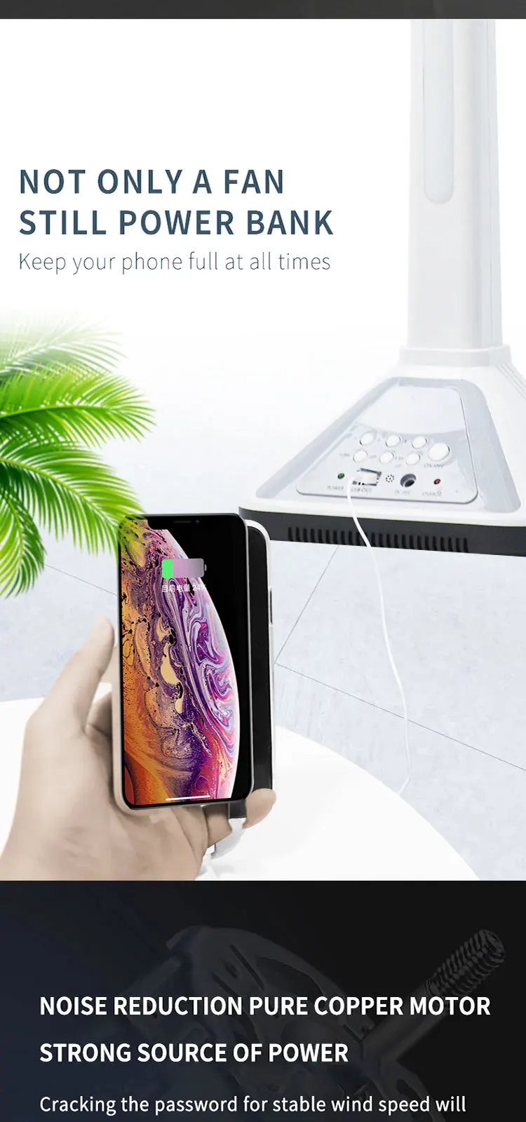 Rechargeable Solar Fan, Plastic, Air Cooling Fan - detail 20