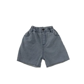 Wholesale Children's Denim Shorts for 2025 Summer Thin Mid-length Pants for Boys and Girls Casual Trendy Children's Pants