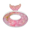Bordure de sirène à paillettes avec queue - Rose