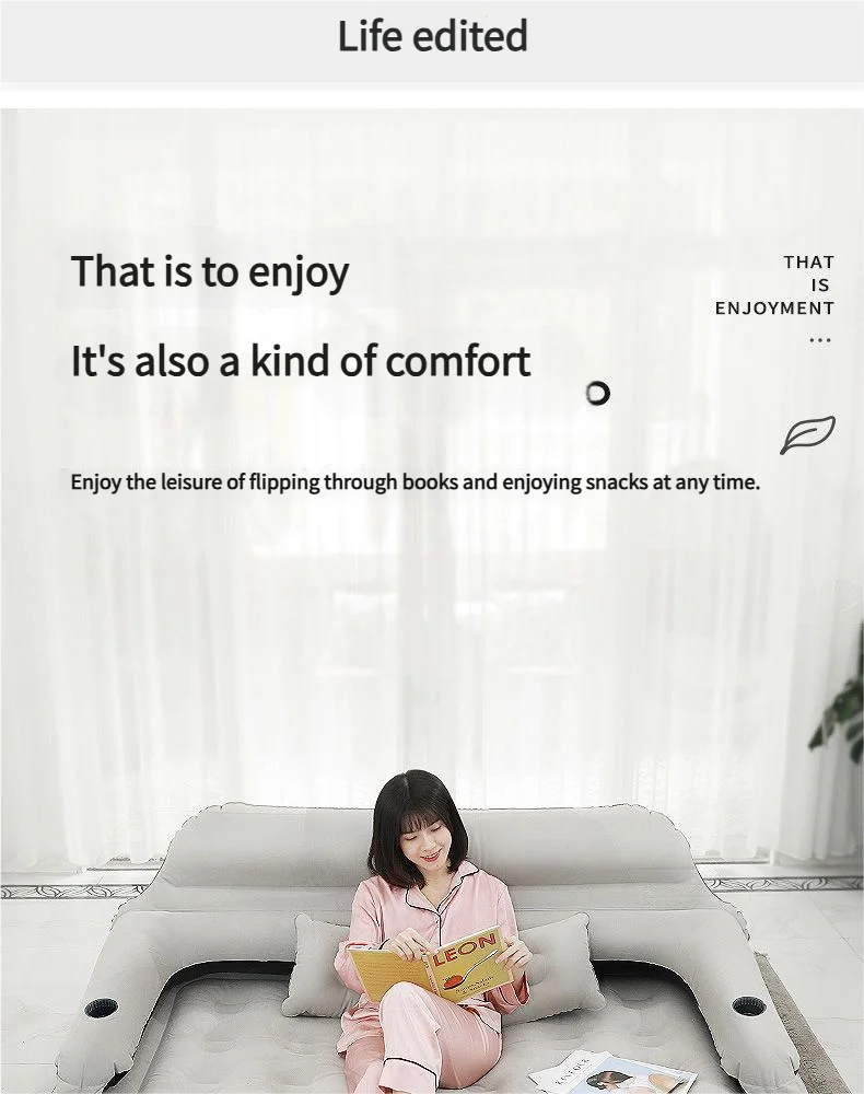 Design moderno Double Air Bed Colchão alta dobrável inflável para atividades ao ar livre para parques de campismo