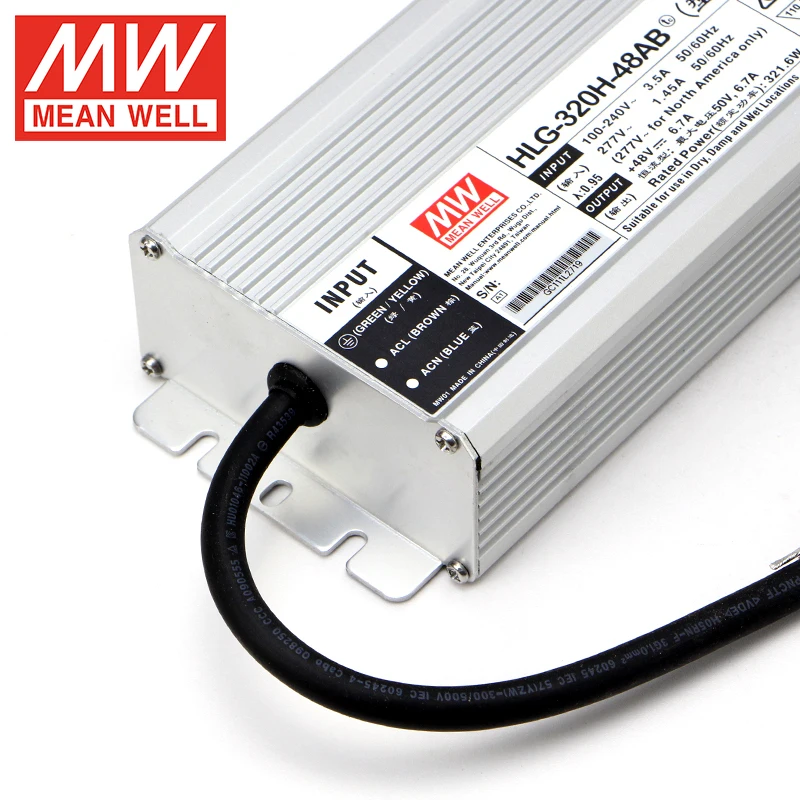 Meanwell HLG-320H-48AB LED Driver - 320W, 48V, 3-in-1 Dimming
