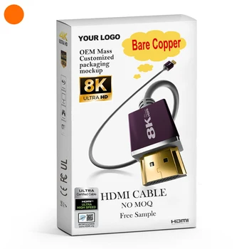 Ultra Premium High Speed HD 1.5m 3m 5m Bare Copper Colorful 0.5 1 1.5 2 3 5 7 8 10 15 20 21 30 50 100 M FT 4K 8K 2.1 HDMI Cable