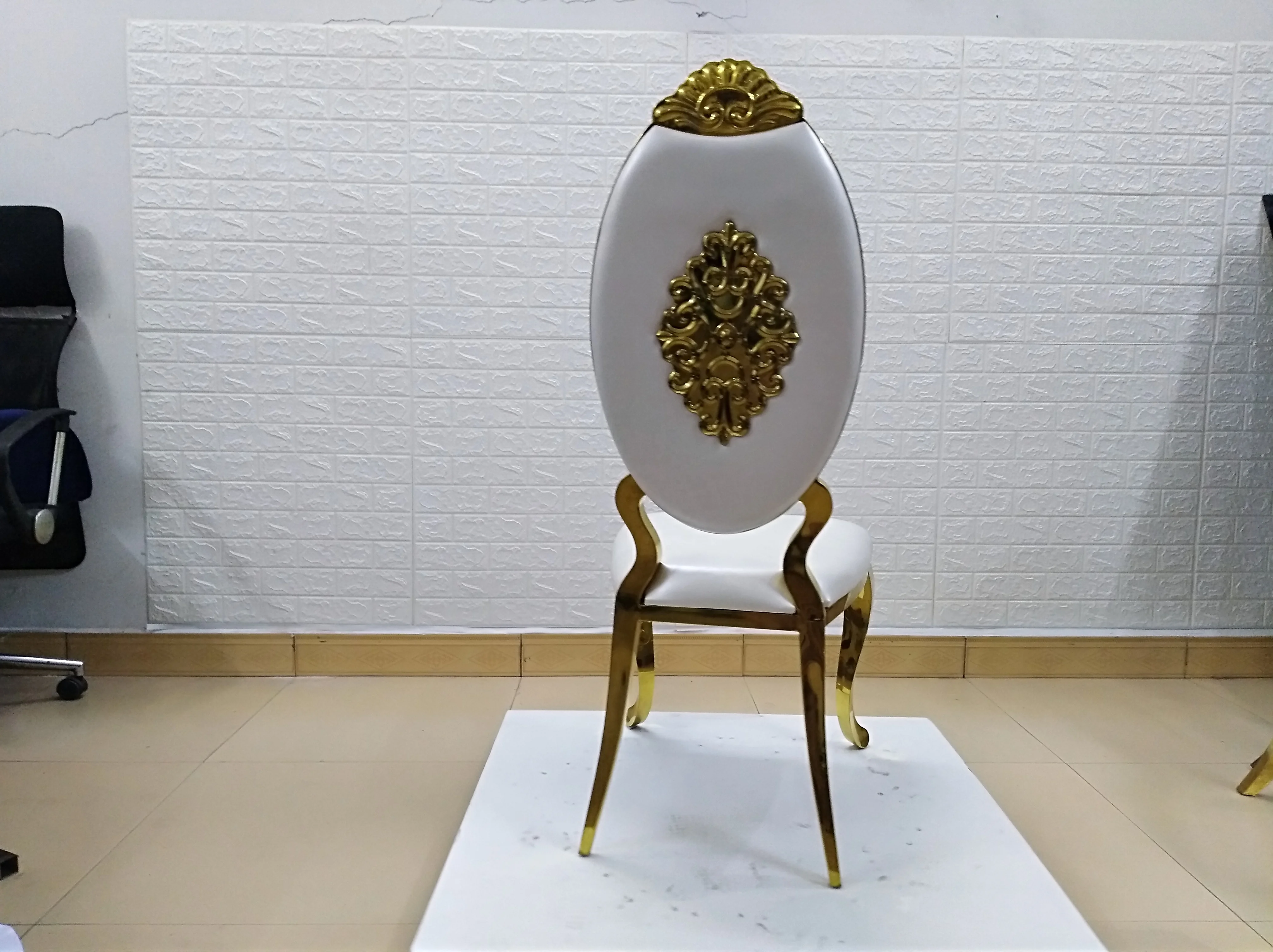 Luxury Banquet White Chair Furniture Stainless Steel for Wedding Dining  Chair Banquet Hotel Chairs