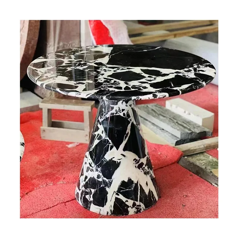 Nordic Modern Style Round Marble Coffee Table Stylish Personalized Custom Design for Living Room