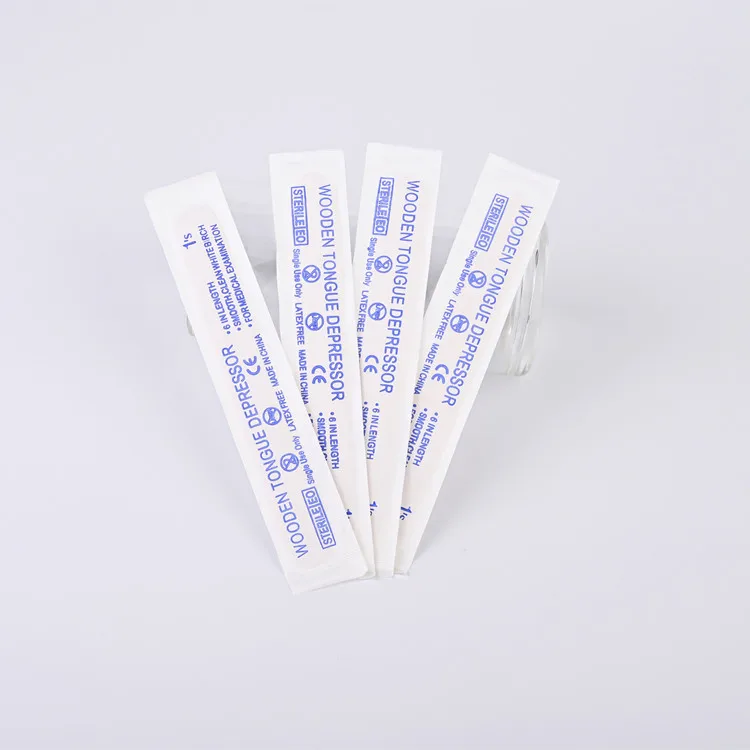 Low Price Medical Use Tongue Depressors Colored Disposable 6 Inch Non-Sterile Bulk Wooden Tongue Depressor