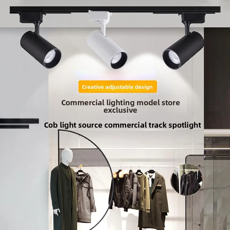 Aluminium kledingwinkel LED-railverlichting commerciële COB ultrabright plafondverlichting voor woonkamer, achtergrondwand en winkel, railgemonteerde verlichting