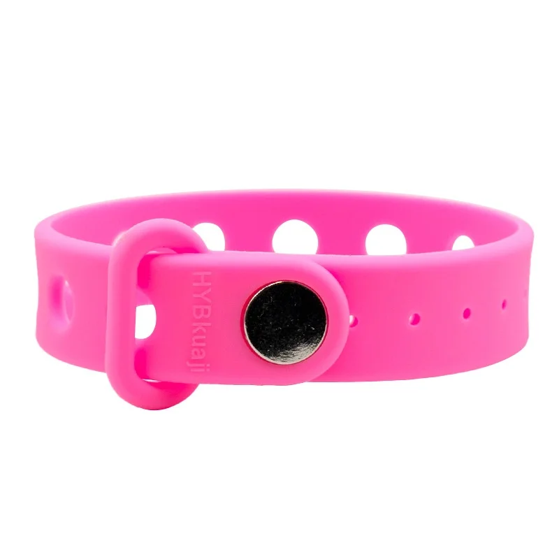 Xingyuan’s New Fashionable Perforated Sports Wristband Colorful Hand Strap Fun DIY Decoration Silicone Bracelet Model 505 Epoxy