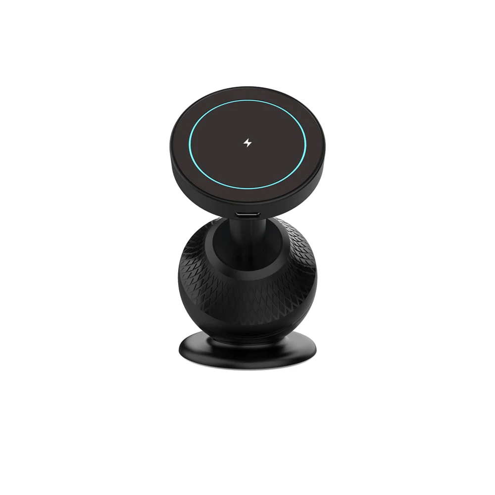 Mini Magnetic Wireless Car Charger X15, Retractable Car Charger 15W Fast Charging, Dashboard Car Phone Holder for iPhone 17/16