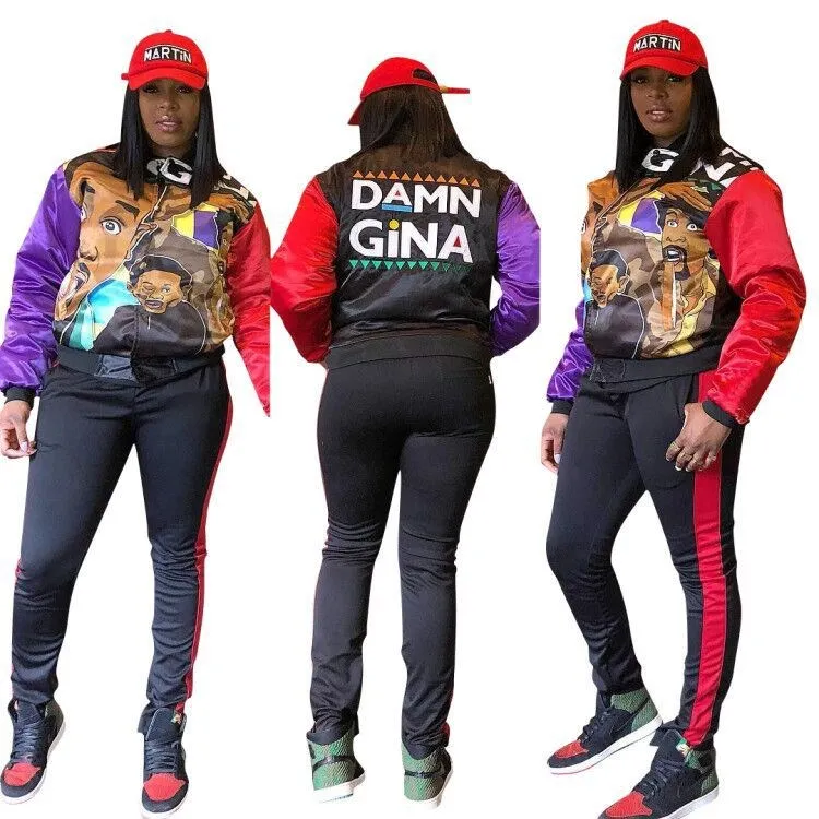 Damn Gina Outfit Two Piece Jacket Sets 