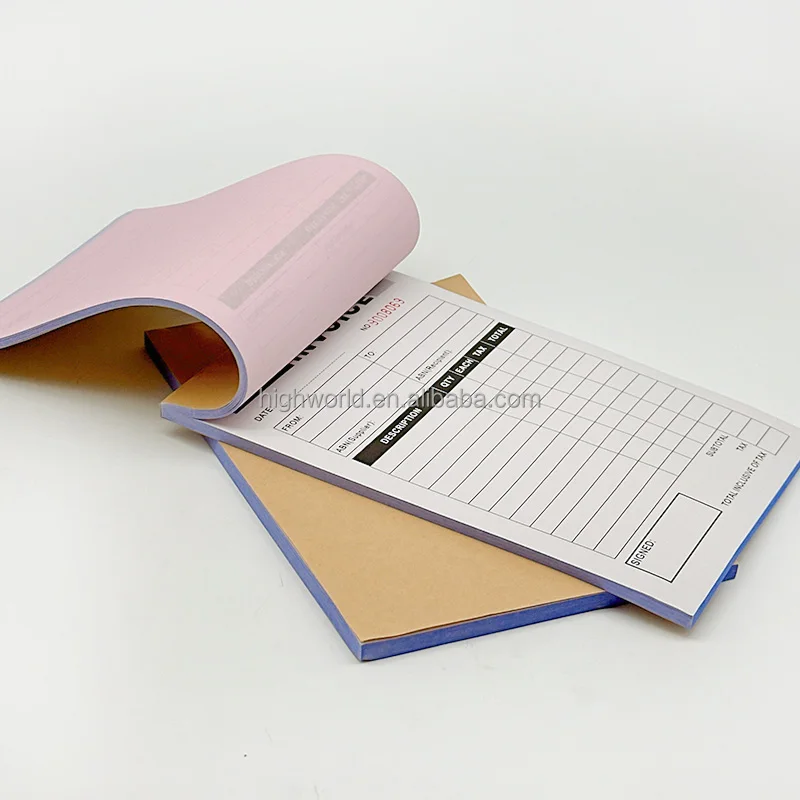 Custom Carbonless Ncr Sales Invoice Form Books - Ncr 2-part Staple ...