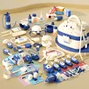 Scatola portaoggetti Hippo blu-set da 72 pezzi