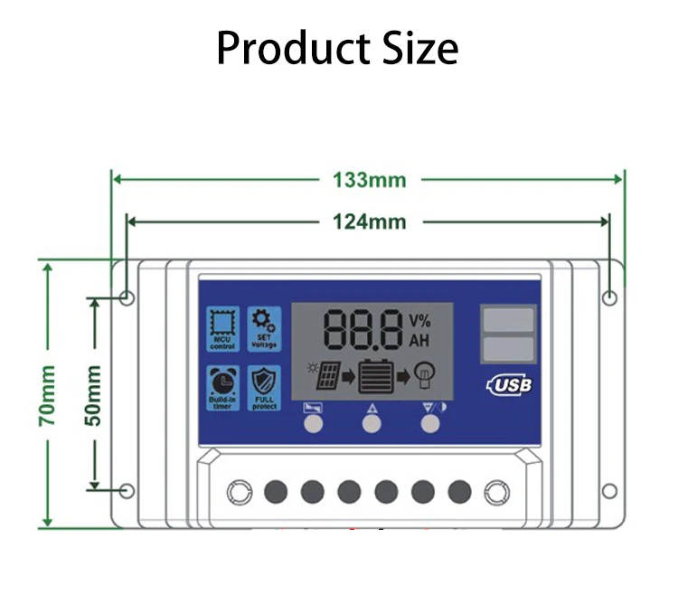 The best selling high quality solar controller 10A-60A mini simple solar charge controller with LCD display
