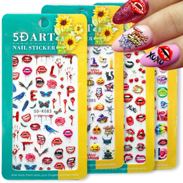 2021 Wholesale 5d Colorful Sticker Nail Art Decoration Buy 5d Sticker