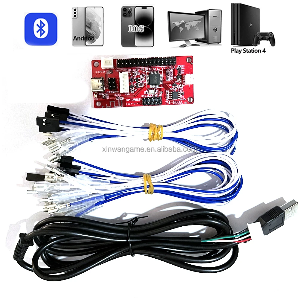 Zero Delay USB Board Wireless Encoder for PS4/IOS/PC /Android DIY Computer  Game SANWA Joystick Button