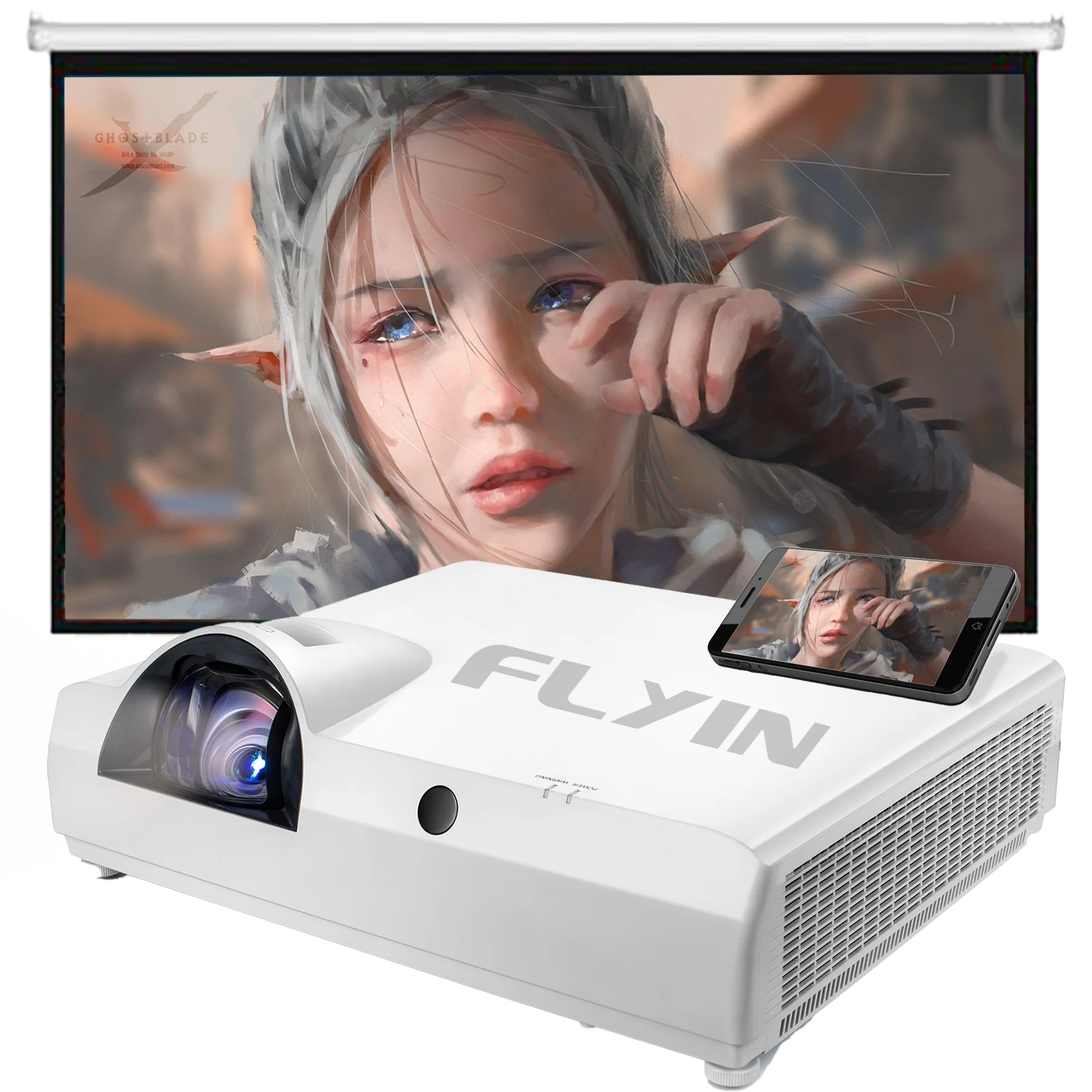 3LCD Technology  WUXGA Resolution and High Contrast Ultra Short Throw Laser Business Education Projector