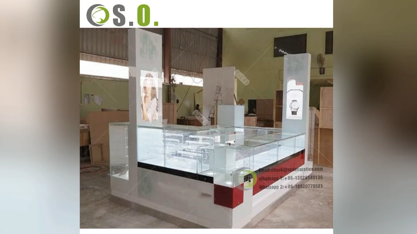 Custom Modern Mall Watch Kiosk Watch Display Unit Watch Display Cabinet ...