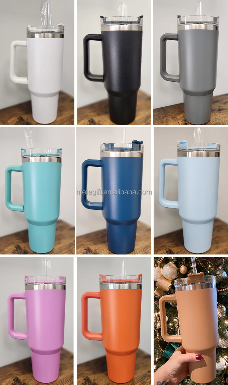 2023 New 40oz 40 Oz Thermal Travel Mug White Color Blanks Sublimation Tumbler Cup With Removable