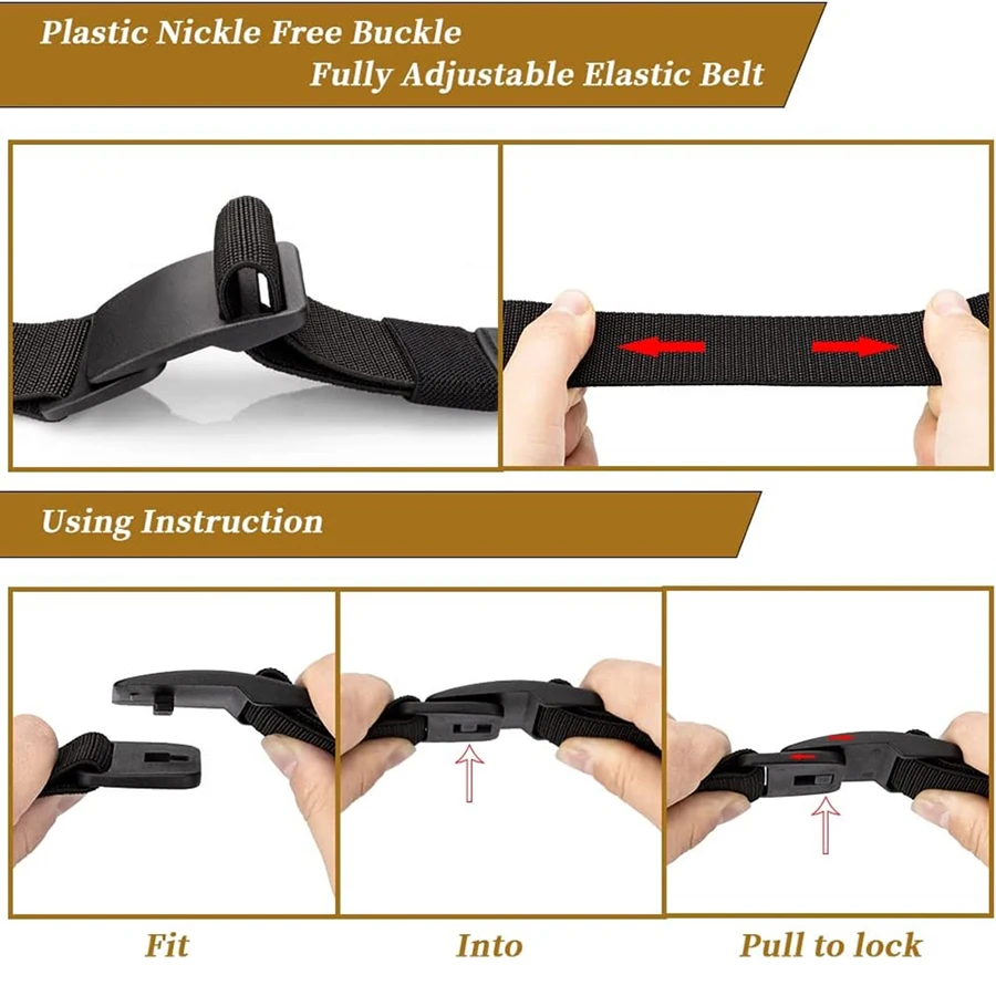 Hot Selling Outdoor Sport Durable Elastic Multifunctional Wear-resistant Tactical Travel Stretch Golf Belt