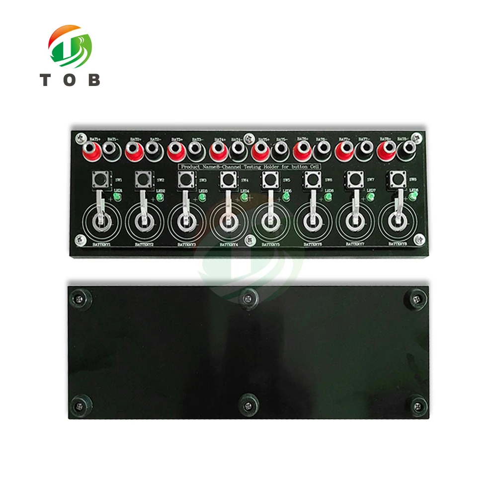 8 Channels Coin/Button Cell Testing Board with Connecting Cable and  Optional Connector for Battery Analyzers- EQ-BC-8C