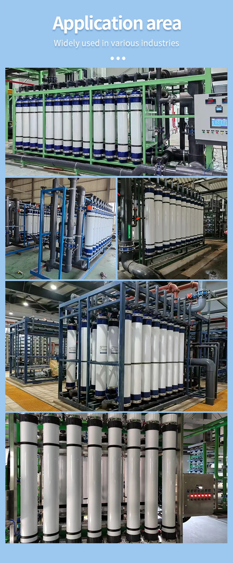 Uf Membrane Filter 4040 / Hollow Fiber Membrane 8060 Pvdf Uf Membrane