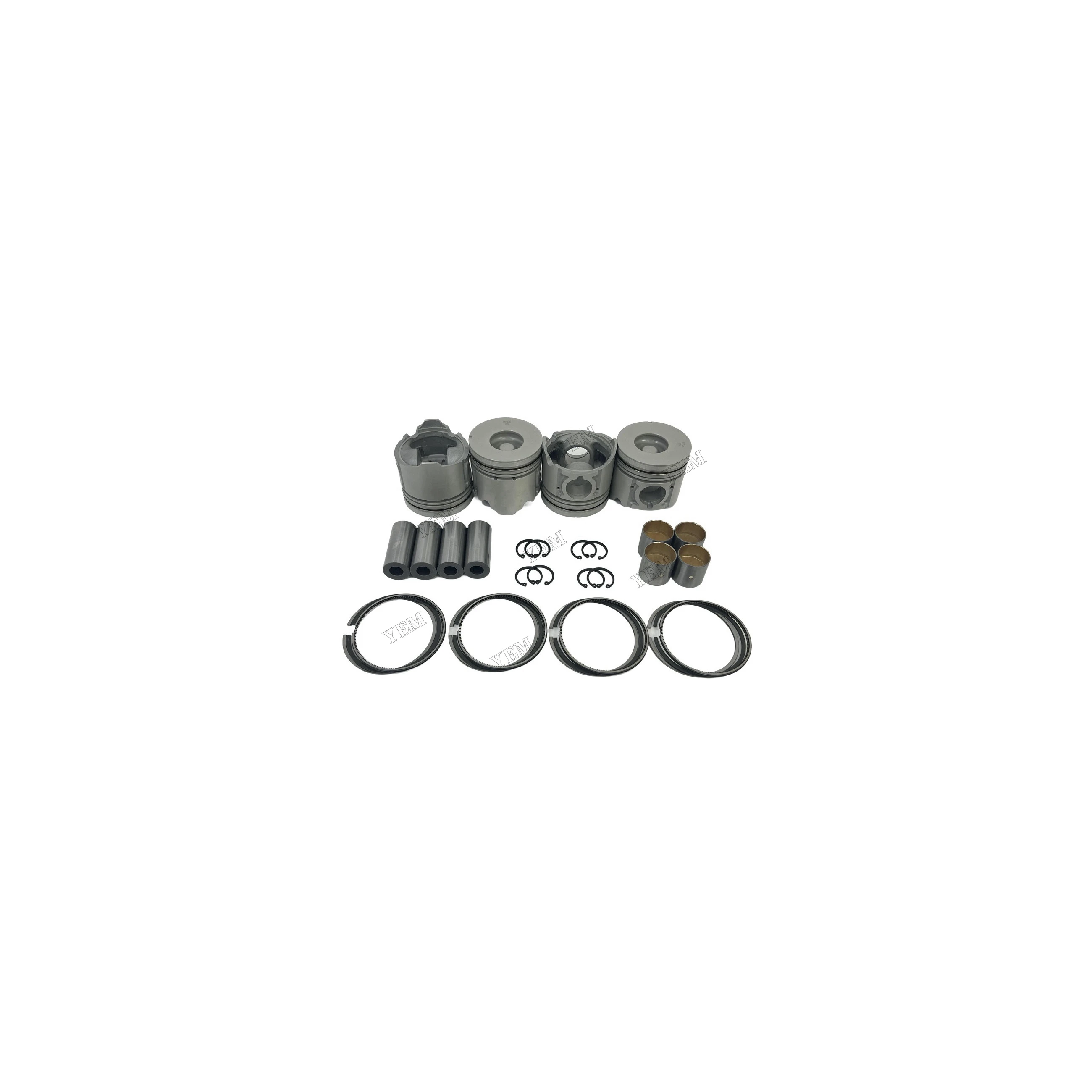 For Isuzu 4JG1 Pistons Set With Cylinder Rings Machinery Engine Spare Parts