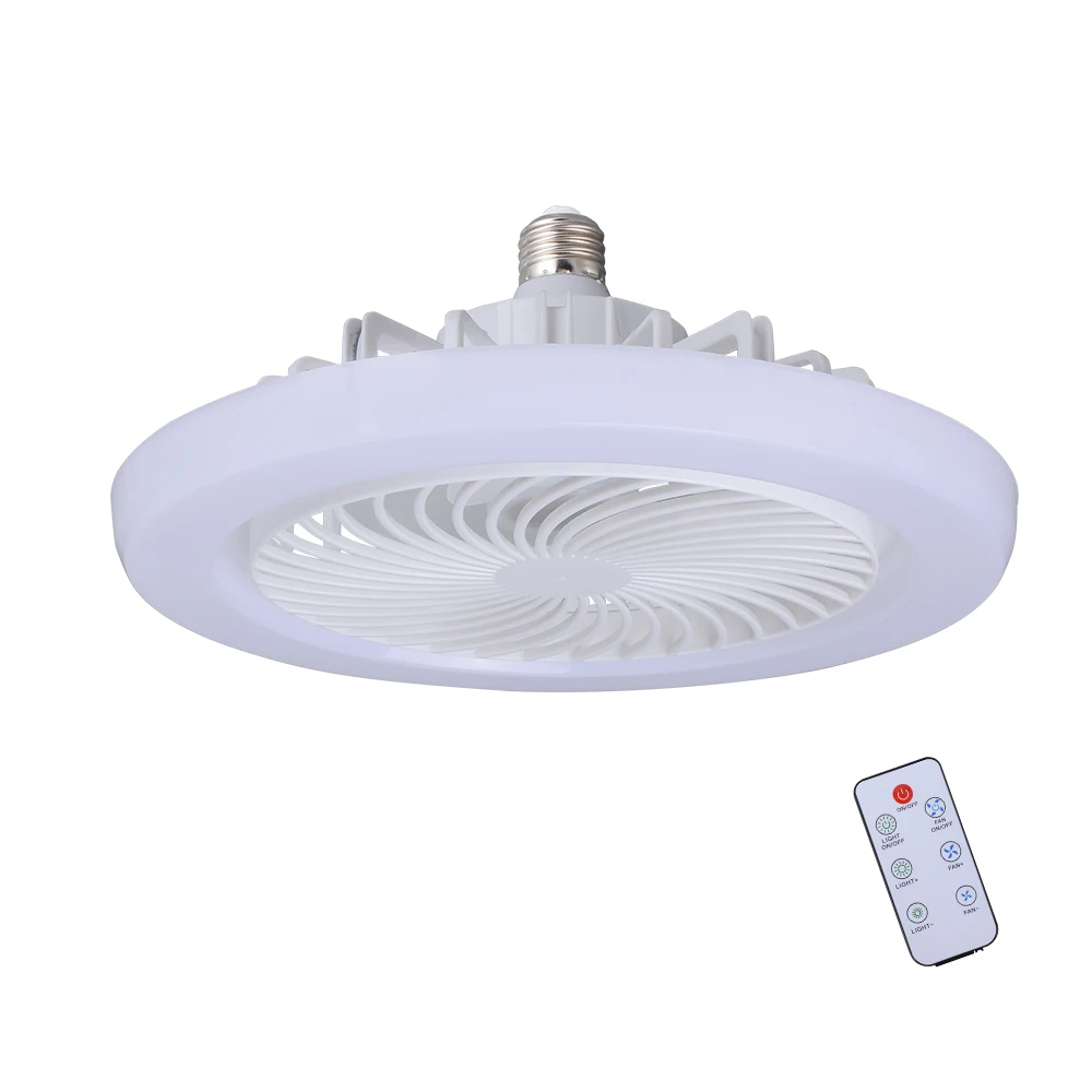 Wind Speedsled Fan Light Remote Control E27 LED Fan Ceiling Fan with Light NEW Modern 80 Bedroom Livingroom Mini Diblacke 3 PC
