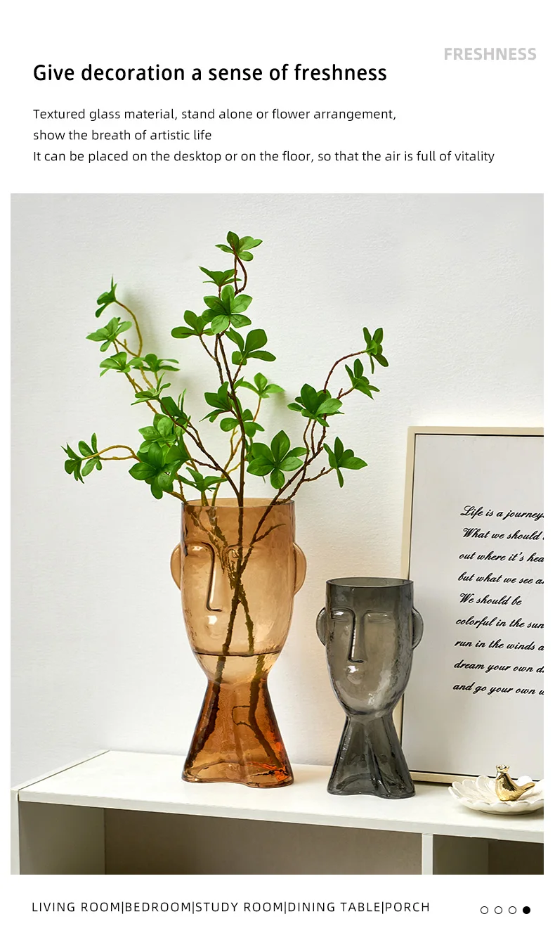ins sense glass vase dry vase home home decoration vase