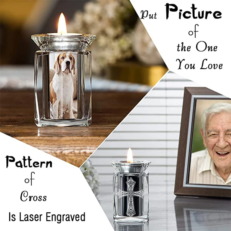 Small Candle Urn Hummingbird Urns Crystal Ashes Cremation Keepsake Holder for Ashes Adult Human Pet Remember Your Love One Lost