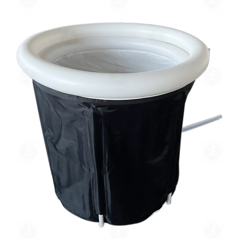 Outdoor Ice Bath Bucket Small Inflatable Tub With Lid Children Adult