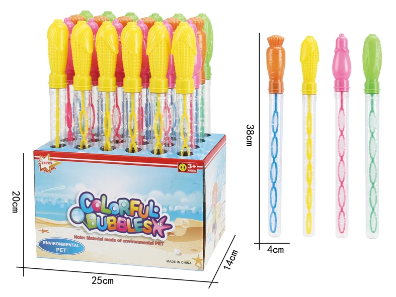 Ice Cream Shape 100 ml Liquid with Small Dia Stick Plastic Bubble Toys